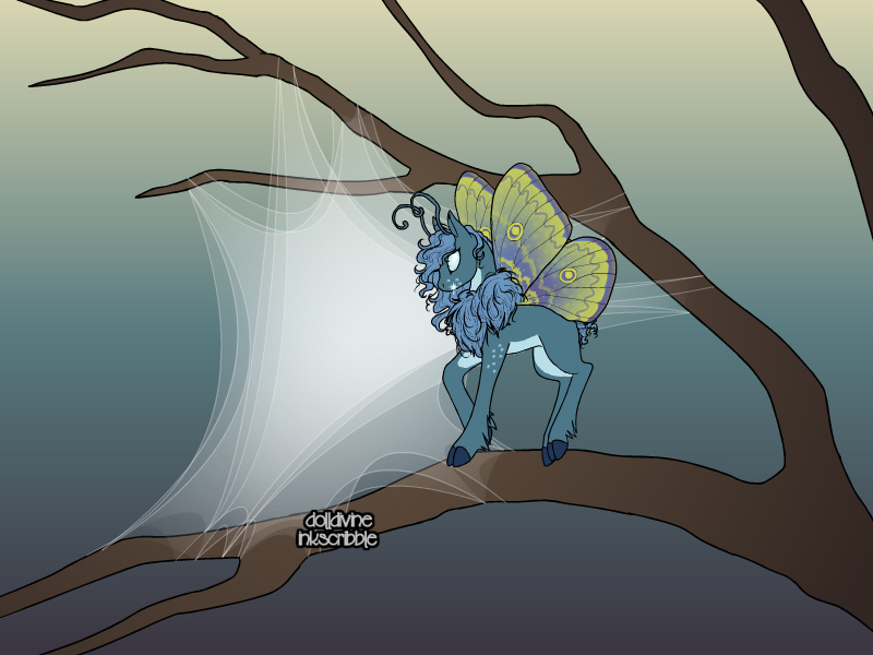 A FlutterBug version of Leif, from Bug Fables.