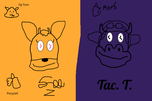 The toons named Snee-Zee and Tact.